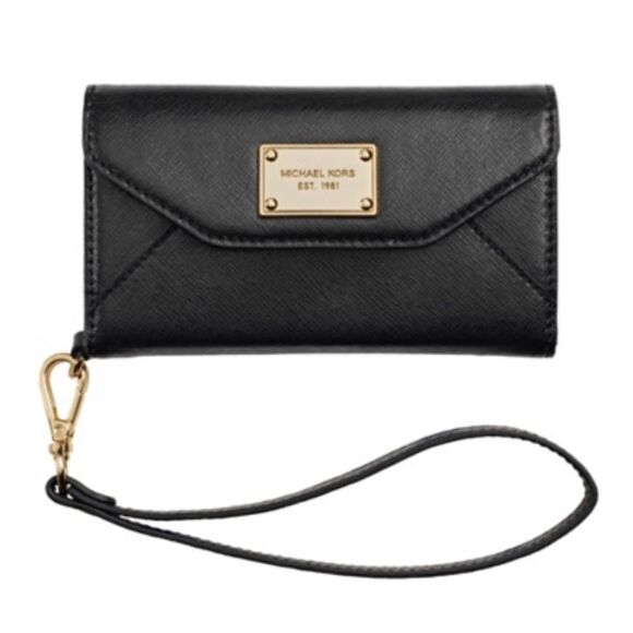 Michael Kors Multifunction iPhone 5 Wristlet / Wallet Clutch Bag in Black - Picture 2 of 11